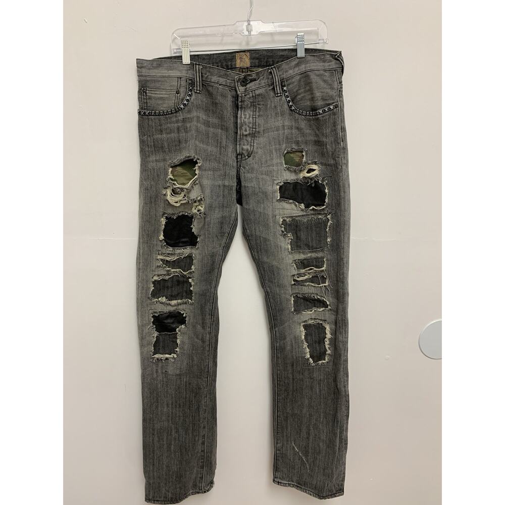 Prps Black Barracuda Distressed Denim Jeans Size 36